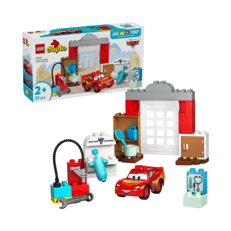 Đồ Chơi Bộ Lắp Ráp Chuyến Thăm Gara Của Bác Sĩ Doc Và Xe McQueen LEGO DUPLO 10456 (35 chi tiết)
