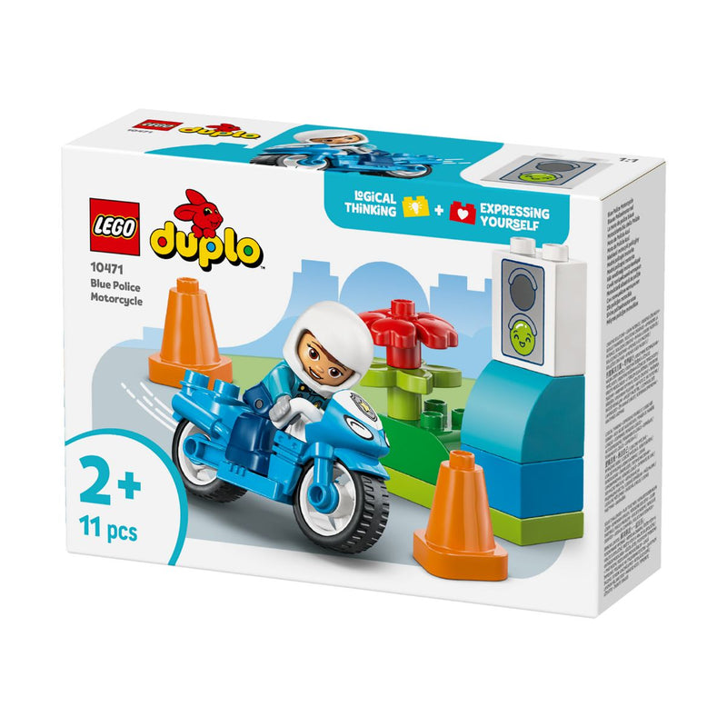 Đồ Chơi Lắp Ráp Xe Mô Tô Cảnh Sát Xanh Dương LEGO DUPLO 10471 (11 chi tiết) - ảnh 4