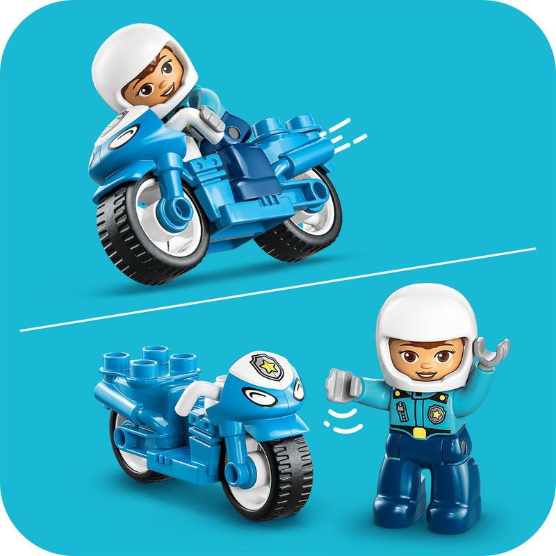 Đồ Chơi Lắp Ráp Xe Mô Tô Cảnh Sát Xanh Dương LEGO DUPLO 10471 (11 chi tiết) - ảnh 6