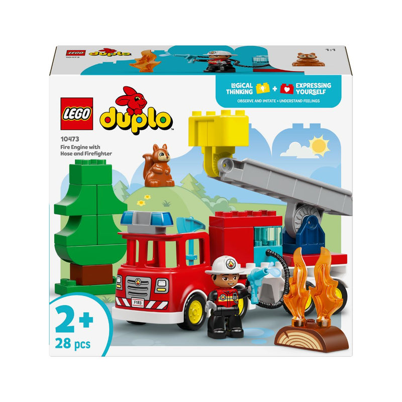 Đồ Chơi Lắp Ráp Xe Cứu Hỏa Kèm Vòi Phun Nước Và Lính Cứu Hỏa LEGO DUPLO 10473 (28 chi tiết) - ảnh 2