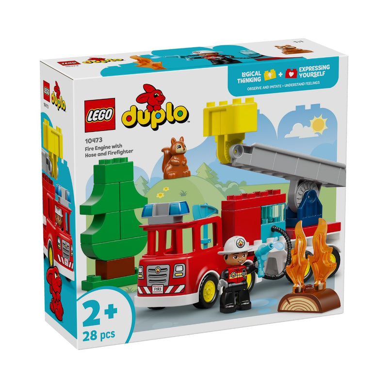 Đồ Chơi Lắp Ráp Xe Cứu Hỏa Kèm Vòi Phun Nước Và Lính Cứu Hỏa LEGO DUPLO 10473 (28 chi tiết) - ảnh 3