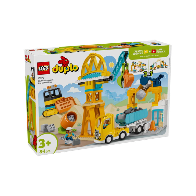 Đồ Chơi Lắp Ráp 3 Trong 1: Công Trường & Xe Công Trình LEGO DUPLO 10476 (84 chi tiết) - ảnh 4