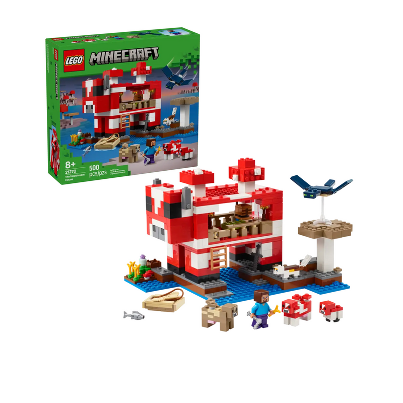 Đồ Chơi Lắp Ráp Ngôi Nhà Của Những Chú Bò Nấm LEGO MINECRAFT 21270 (500 chi tiết) - ảnh 2