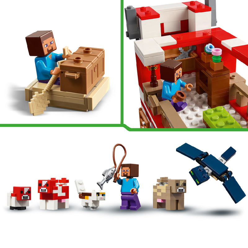 Đồ Chơi Lắp Ráp Ngôi Nhà Của Những Chú Bò Nấm LEGO MINECRAFT 21270 (500 chi tiết) - ảnh 4
