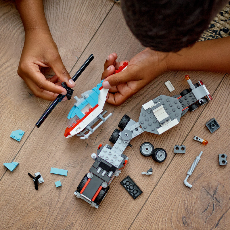 Đồ chơi lắp ráp Xe tải vận chuyển trực thăng LEGO CREATOR 31146 (270 chi tiết) - ảnh 4