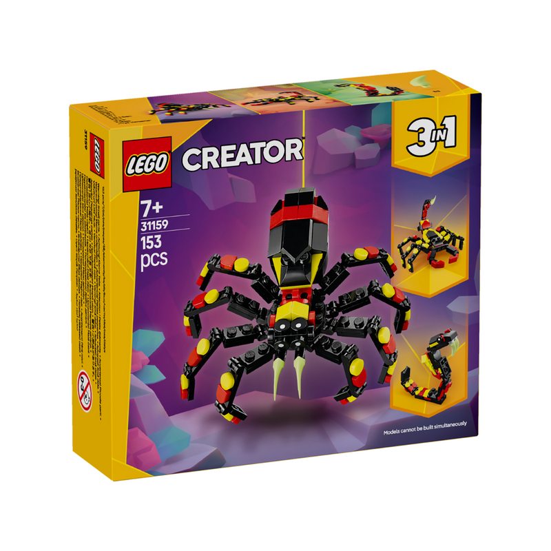 Đồ Chơi Lắp Ráp Động Vật Hoang Dã: Con Nhện Kỳ Lạ LEGO CREATOR 31159 (153 chi tiết) - ảnh 2