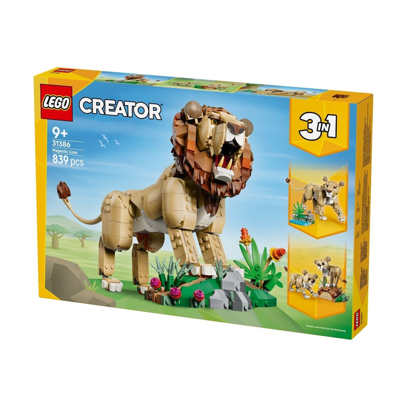 Đồ Chơi Lắp Ráp Động Vật Hoang Dã: Sư Tử Oai Phong LEGO CREATOR 31386 (839 chi tiết) - ảnh 3