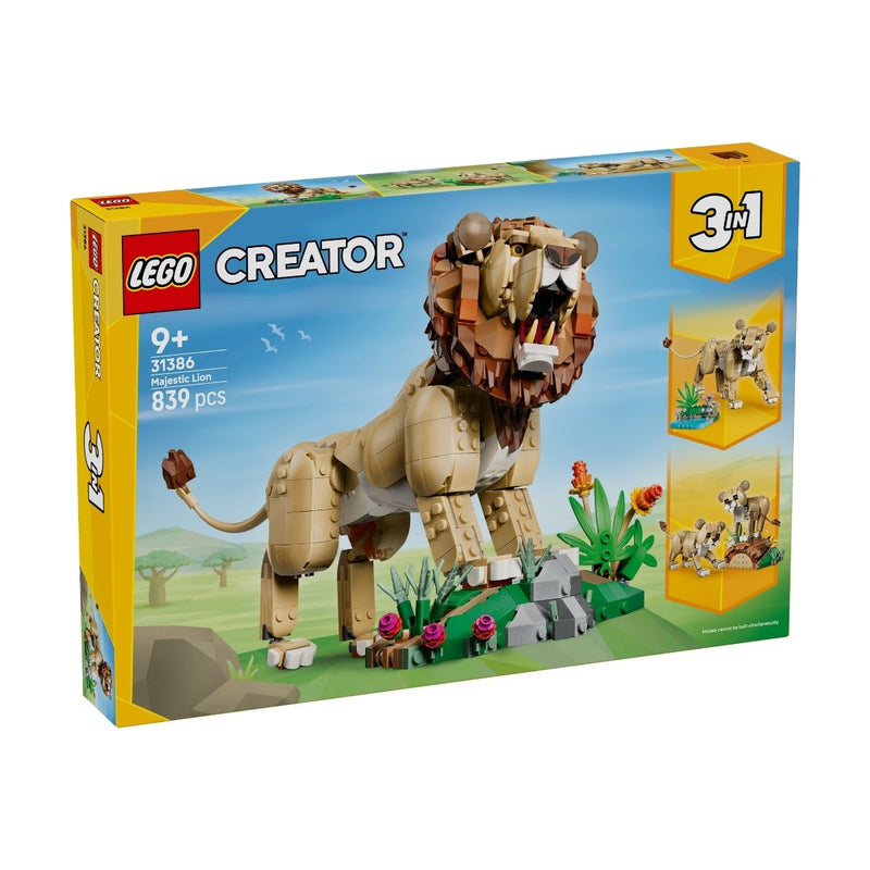 Đồ Chơi Lắp Ráp Động Vật Hoang Dã: Sư Tử Oai Phong LEGO CREATOR 31386 (839 chi tiết) - ảnh 4