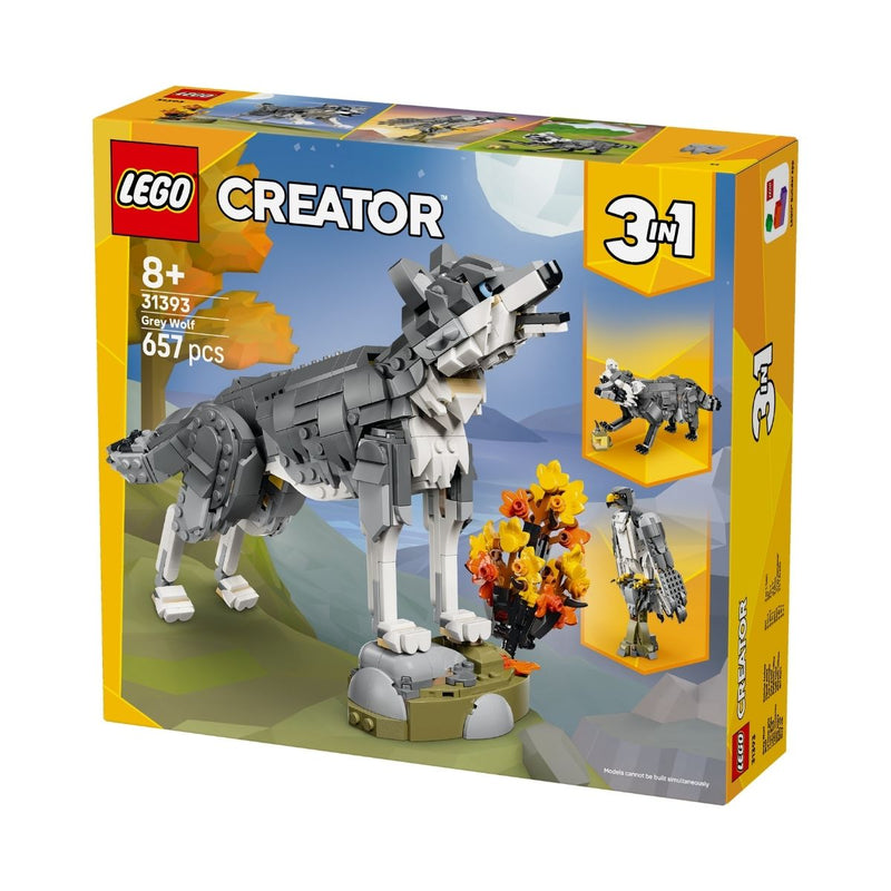 Đồ Chơi Lắp Ráp Động Vật Rừng Xanh: Sói Xám LEGO CREATOR 31393 (657 chi tiết) - ảnh 3