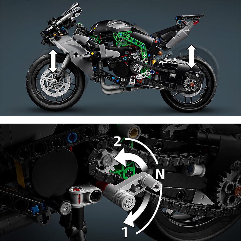 Đồ chơi lắp ráp Xe mô tô thể thao Kawasaki Ninja H2®R LEGO TECHNIC 42170 (643 chi tiết) - ảnh 4