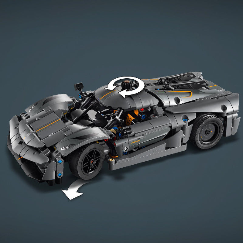 Đồ Chơi Lắp Ráp Xe Thể Thao Koenigsegg Jesko Absolut Màu Xám LEGO TECHNIC 42173 (801 Chi Tiết) - ảnh 4