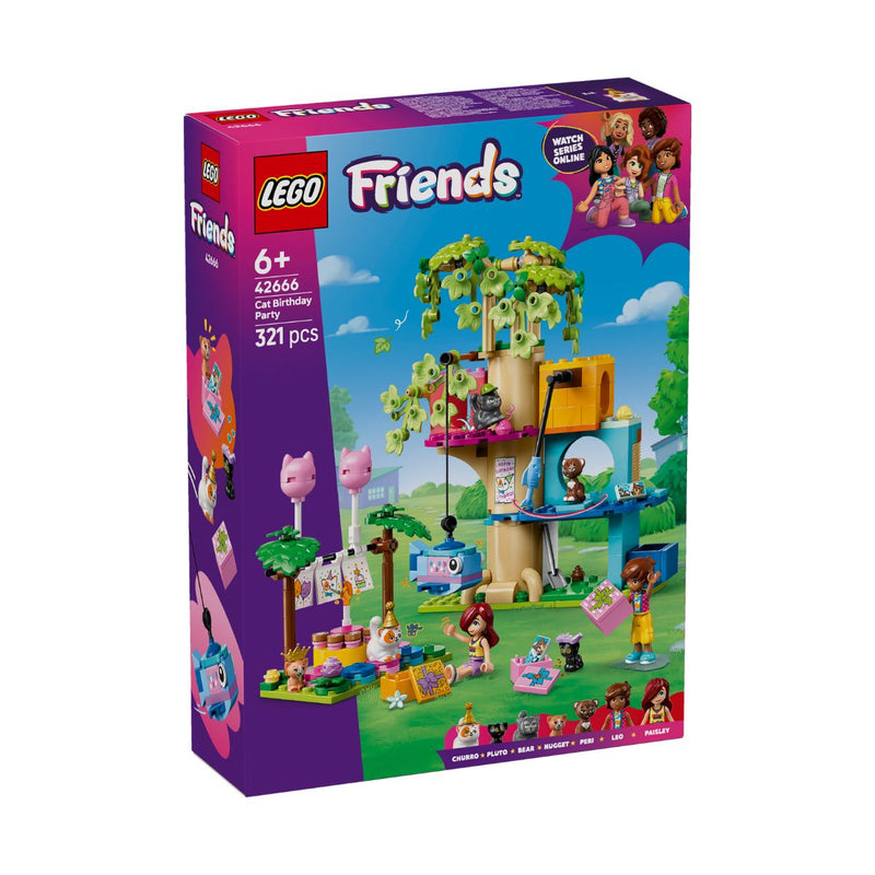 Đồ Chơi Lắp Ráp Nhà Cây Và Bữa Tiệc Sinh Nhật Mèo Con LEGO FRIENDS 42666 (321 chi tiết) - ảnh 2