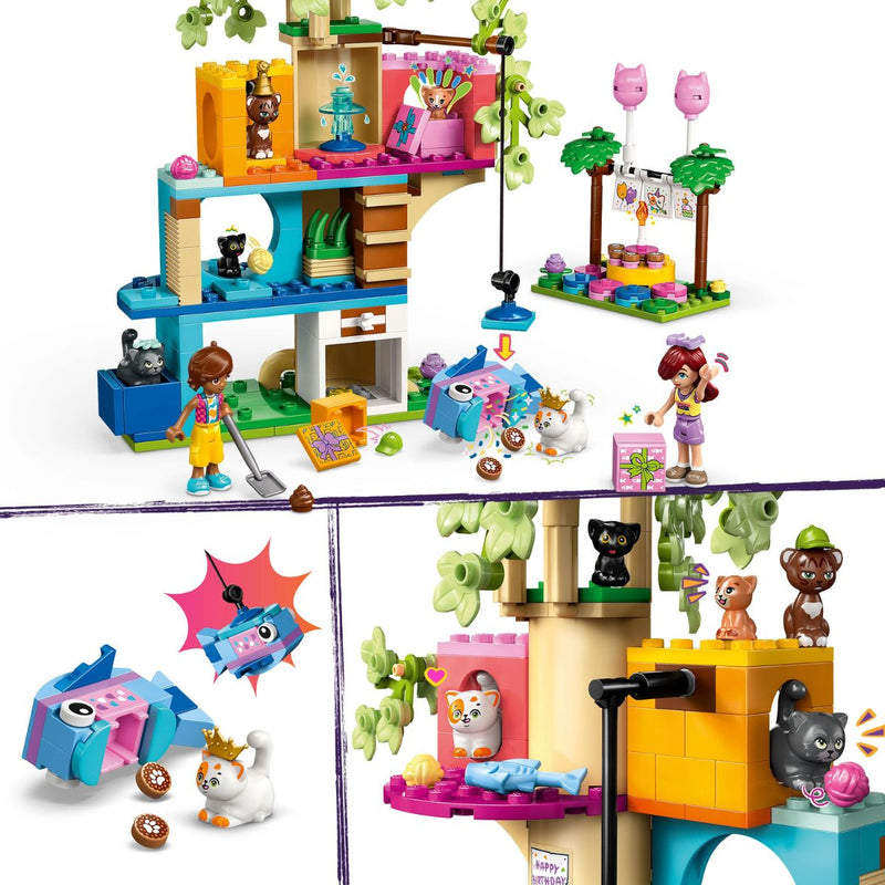 Đồ Chơi Lắp Ráp Nhà Cây Và Bữa Tiệc Sinh Nhật Mèo Con LEGO FRIENDS 42666 (321 chi tiết) - ảnh 4