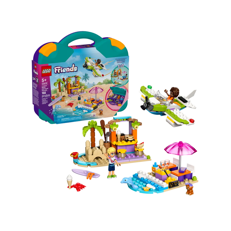 Đồ Chơi Lắp Ráp Vali Du Lịch Biển Sáng Tạo LEGO FRIENDS 42672 (188 chi tiết)