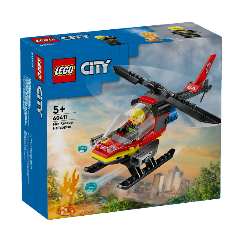 Đồ chơi lắp ráp Trực thăng cứu hỏa LEGO CITY 60411 (85 chi tiết) - ảnh 2
