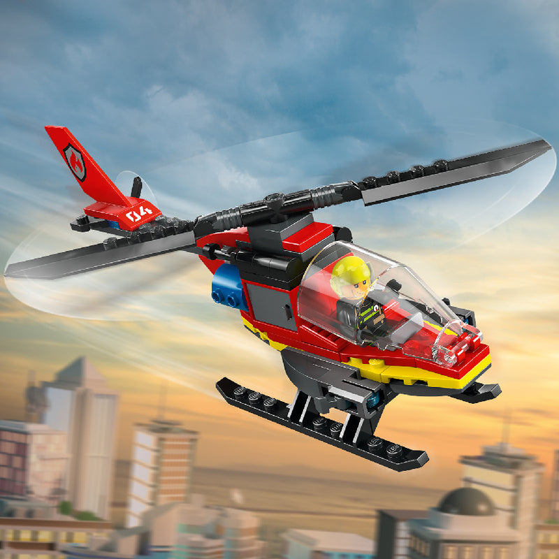 Đồ chơi lắp ráp Trực thăng cứu hỏa LEGO CITY 60411 (85 chi tiết) - ảnh 5