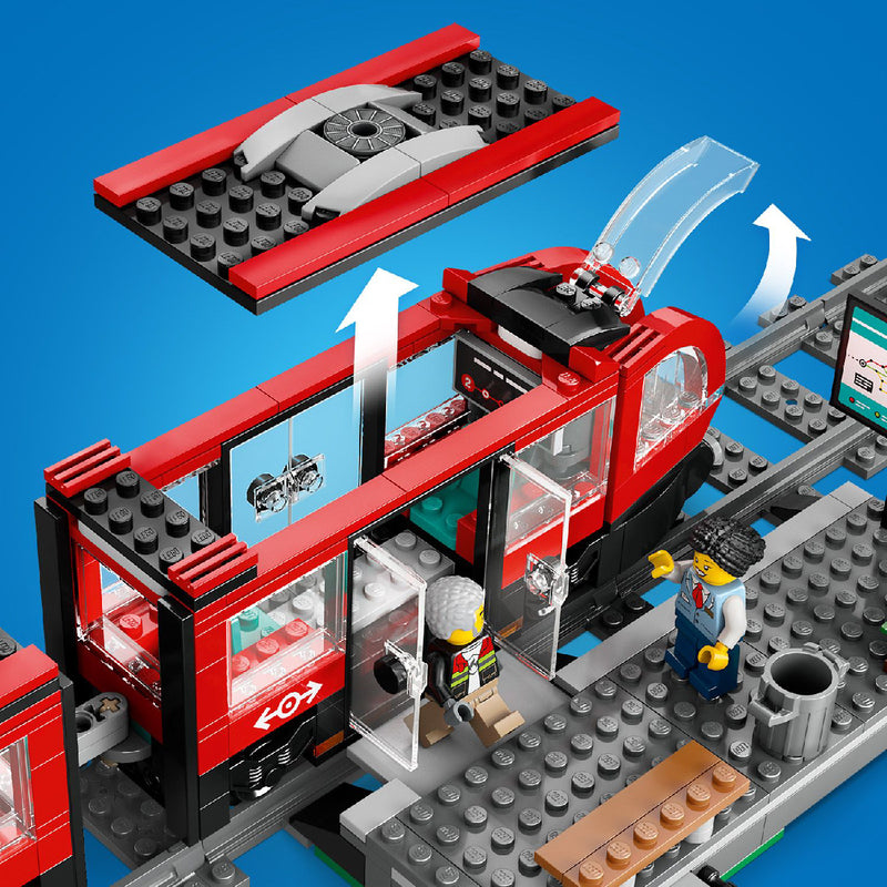 Đồ Chơi Lắp Ráp Tàu Điện & Nhà Ga Thành Phố LEGO CITY 60423 (811 Chi Tiết) - ảnh 5