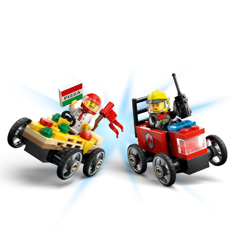 Đồ Chơi Lắp Ráp Bộ Đôi Xe Bán Pizza Vs Xe Cứu Hỏa Chuyên Dụng LEGO CITY 60458 (70 chi tiết) - ảnh 3
