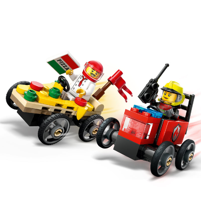 Đồ Chơi Lắp Ráp Bộ Đôi Xe Bán Pizza Vs Xe Cứu Hỏa Chuyên Dụng LEGO CITY 60458 (70 chi tiết) - ảnh 4