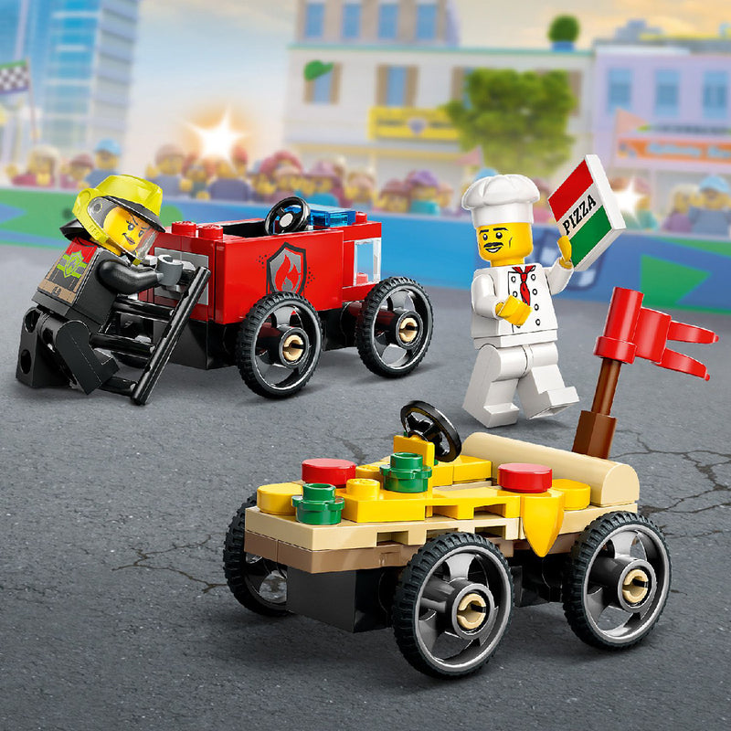 Đồ Chơi Lắp Ráp Bộ Đôi Xe Bán Pizza Vs Xe Cứu Hỏa Chuyên Dụng LEGO CITY 60458 (70 chi tiết) - ảnh 5