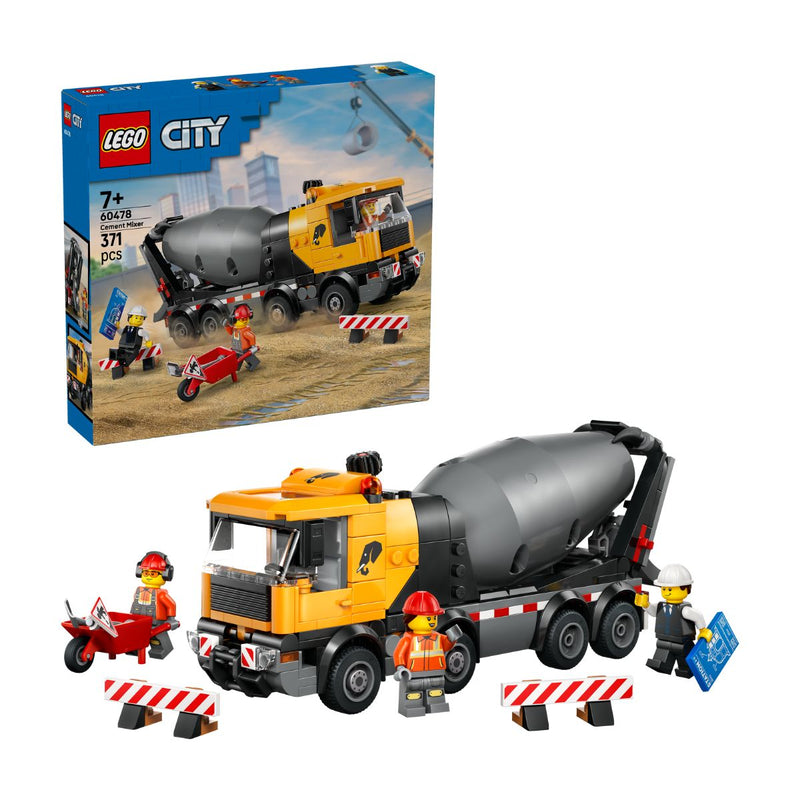 Đồ Chơi Lắp Ráp Xe Trộn Xi Măng LEGO CITY 60478 (371 chi tiết)