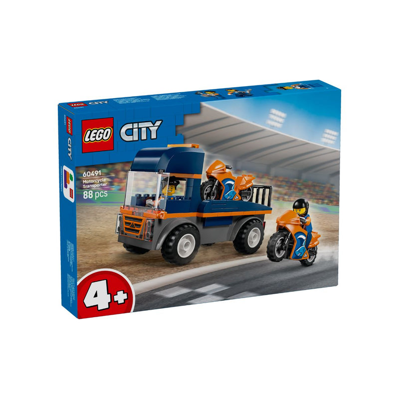 Đồ Chơi Lắp Ráp Xe Vận Chuyển Mô Tô Chuyên Dụng LEGO CITY 60491 (88 chi tiết) - ảnh 3