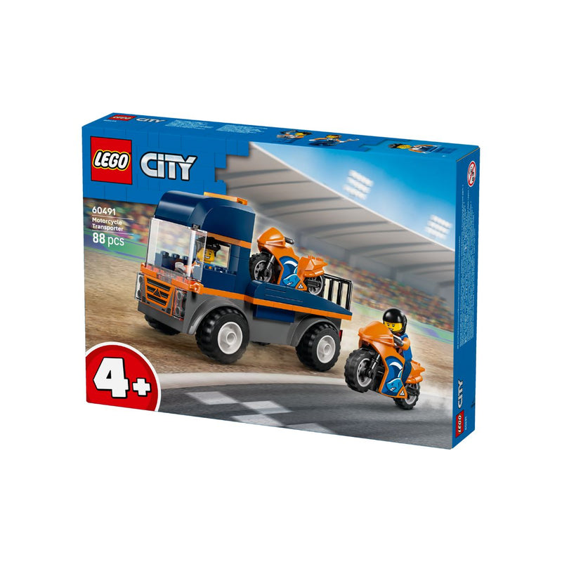 Đồ Chơi Lắp Ráp Xe Vận Chuyển Mô Tô Chuyên Dụng LEGO CITY 60491 (88 chi tiết) - ảnh 4