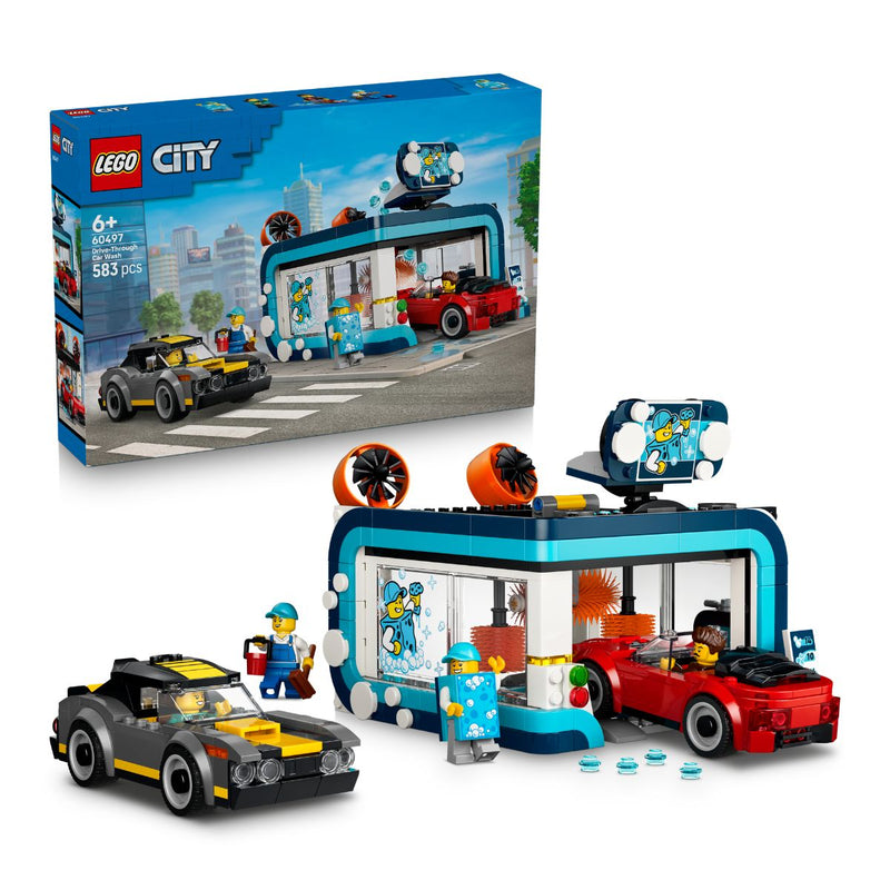 Đồ Chơi Lắp Ráp Trạm Rửa Xe Tự Động LEGO CITY 60497 (583 chi tiết)