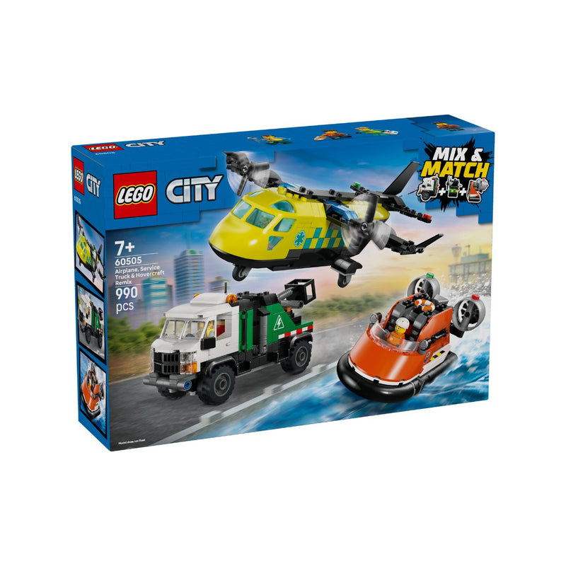 Đồ Chơi Lắp Ráp Máy Bay Xe Tải Dịch Vụ Và Tàu Đệm Khí LEGO CITY 60505 (990 chi tiết) - ảnh 2