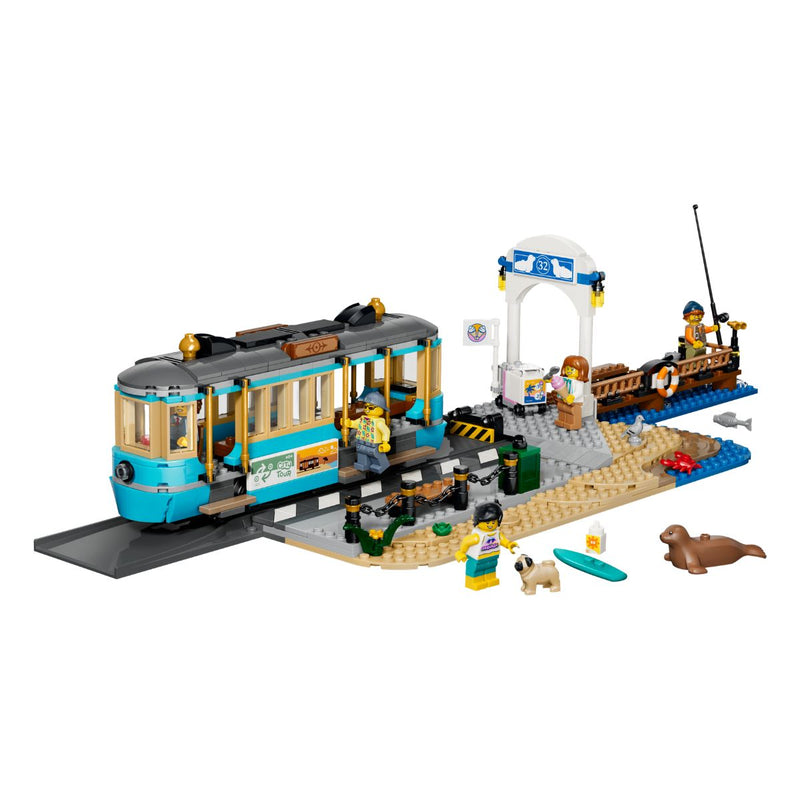 Đồ Chơi Lắp Ráp Xe Điện Ven Biển Cổ Điển LEGO CITY 60506 (693 chi tiết) - ảnh 5