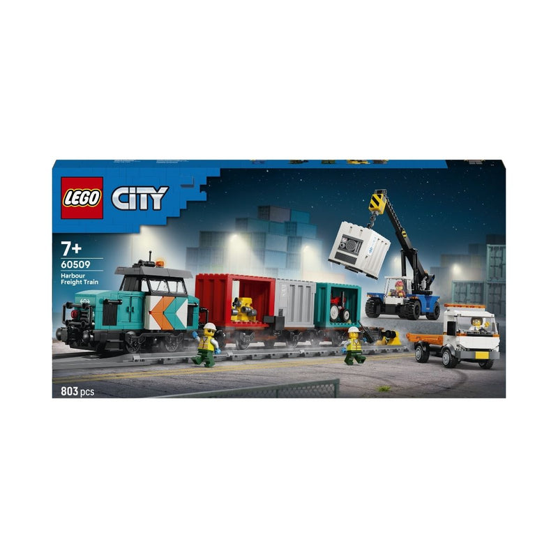 Đồ Chơi Lắp Ráp Tàu Hàng Cảng Biển Kèm Cần Cẩu & Xe Tải LEGO CITY 60509 (803 chi tiết)