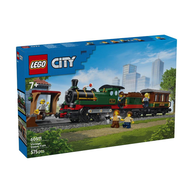 Đồ Chơi Lắp Ráp Tàu Hỏa Hơi Nước Cổ Điển LEGO CITY 60511 (575 chi tiết) - ảnh 3