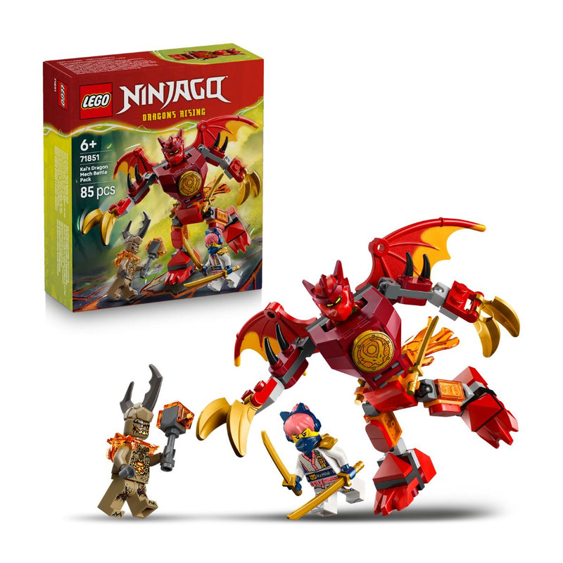 Đồ Chơi Lắp Ráp Bộ Chiến Đấu Chiến Giáp Rồng Của Kai LEGO NINJAGO 71851 (85 chi tiết)