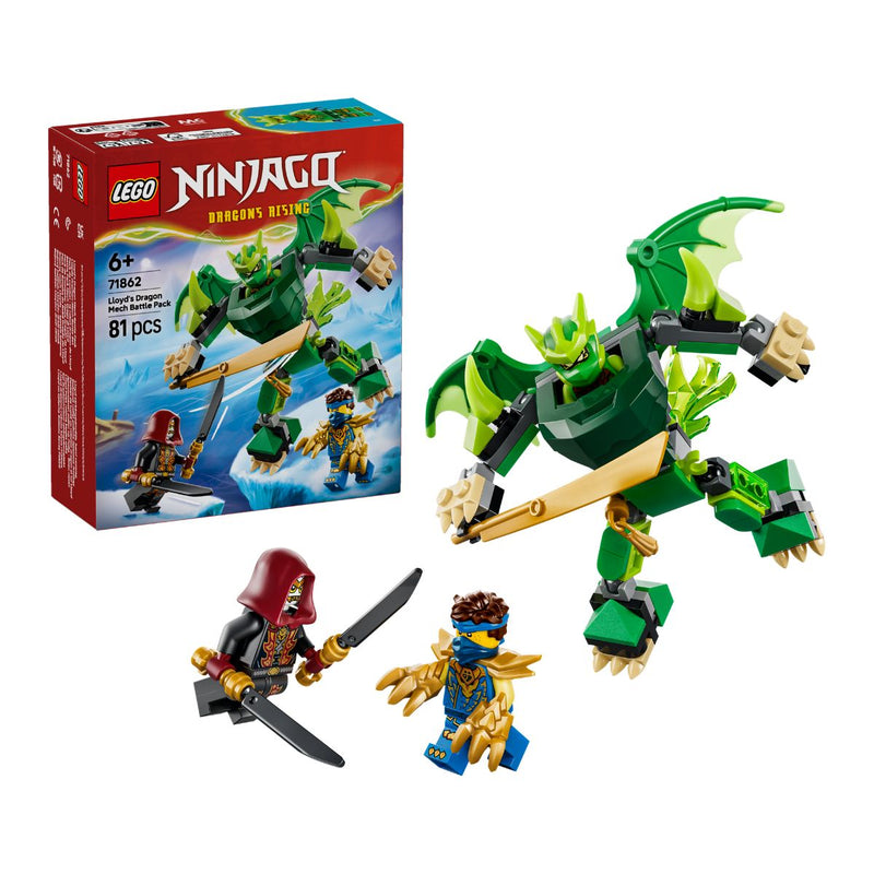 Đồ Chơi Lắp Ráp Bộ Chiến Đấu Chiến Giáp Rồng Của Lloyd LEGO NINJAGO 71862 (81 chi tiết)