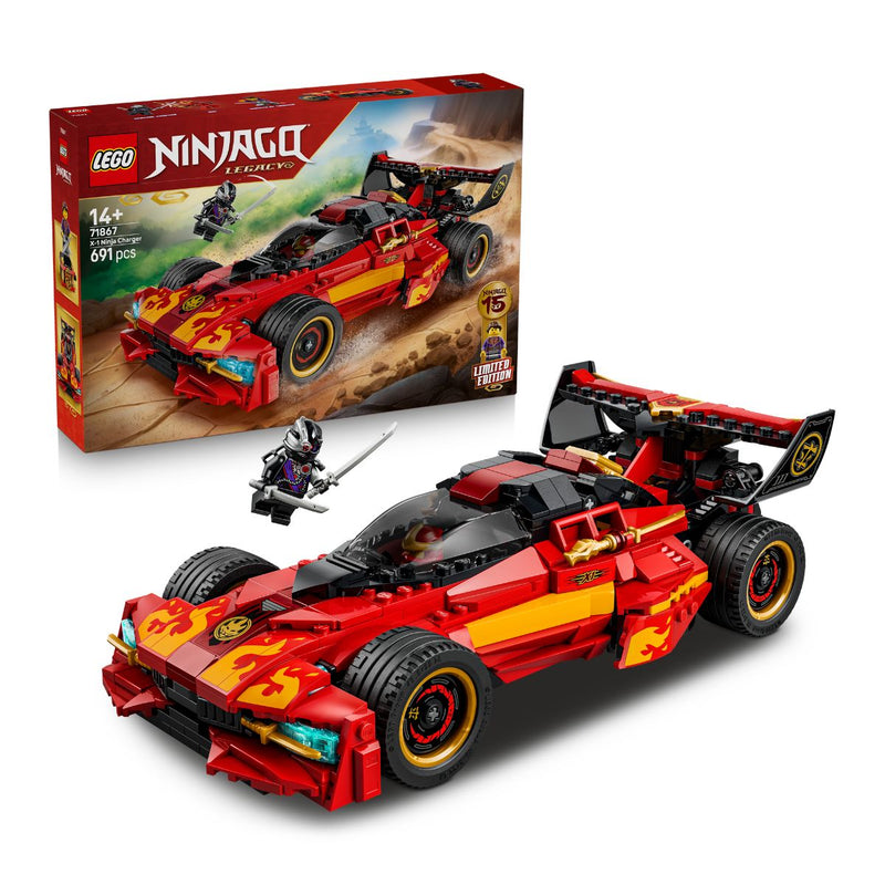 Đồ Chơi Lắp Ráp Siêu Xe X-1 Ninja Charger - Kỷ Niệm 15 Năm LEGO NINJAGO 71867 (691 chi tiết)