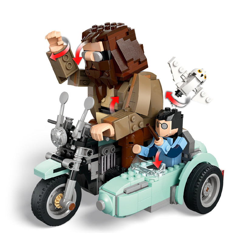Đồ Chơi Lắp Ráp Mô Tô Bay Cùng Bác Hagrid và Harry LEGO HARRY POTTER 76443 (617 chi tiết) - ảnh 3